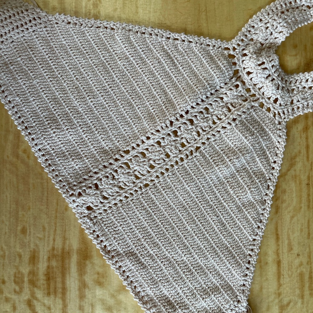 American Eagle Outfitters Crochet Hugh-Neck Crop Top